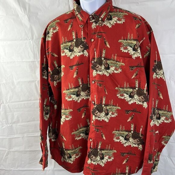 Wood Land Trail men’s long sleeve button down shirt size XXL NEW - Picture 9 of 9
